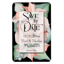 Imán Navidades Magic/Poinsettia Save the Date Boda