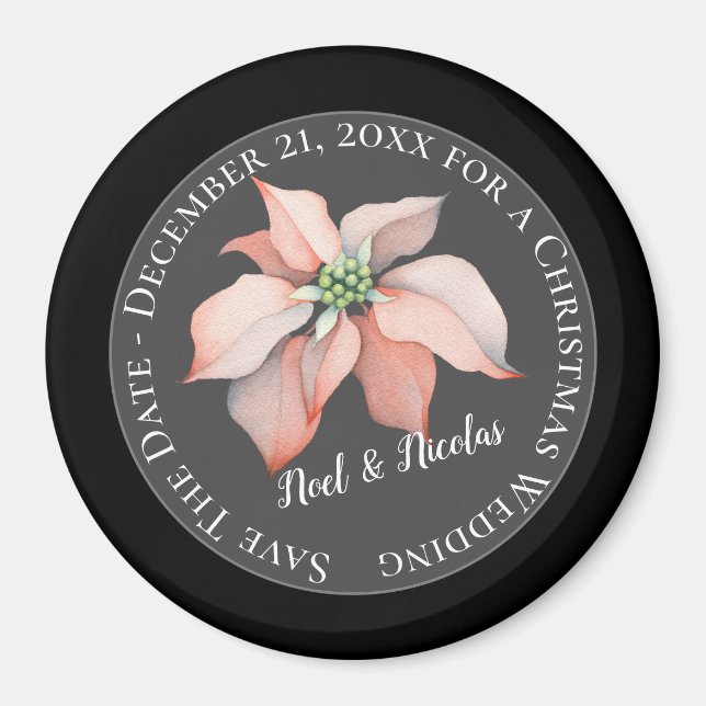 Imán Navidades Magic/Save the Date/Holiday Boda (Frente)