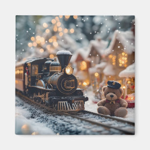 Imán Navidades mágicos entrenan la escena con Oso Teddy