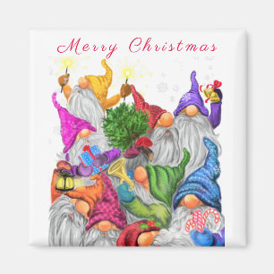 Imán Navidades Magnet Gift con feliz Fiesta Gnome