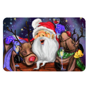 Imán Navidades Magnet Gift Santa y Reindeers Fun