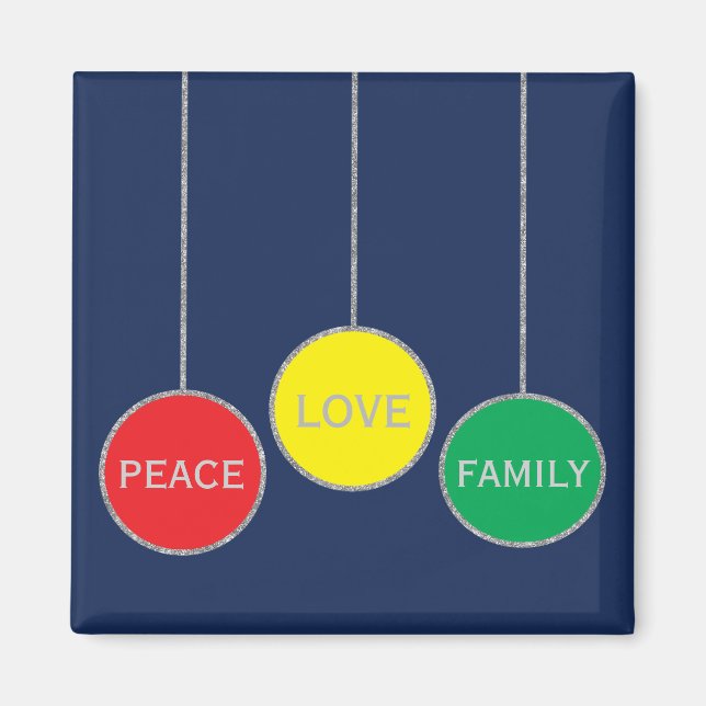 Imán Navidades Magnet Square Christmas Ornaments (Frente)