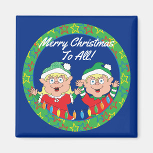 Imán Navidades Magnet Square Feliz Navidad Elves