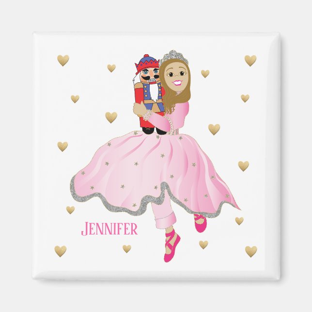 Imán Navidades Magnet Square Nutcracker Lt Brwn Hair (Frente)