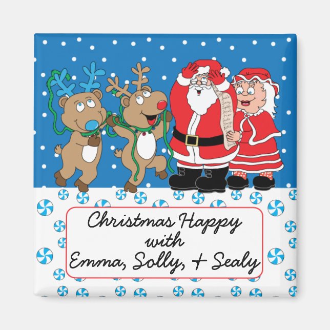 Imán Navidades Magnet Square Santa llega a la ciudad (Frente)
