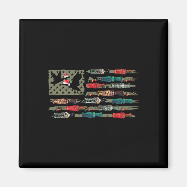 Imán Navidades Mallard Duck Hu de la bandera de la band (Frente)