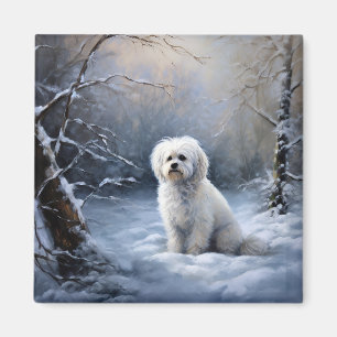 Imán Navidades malteses que dejen que nieve