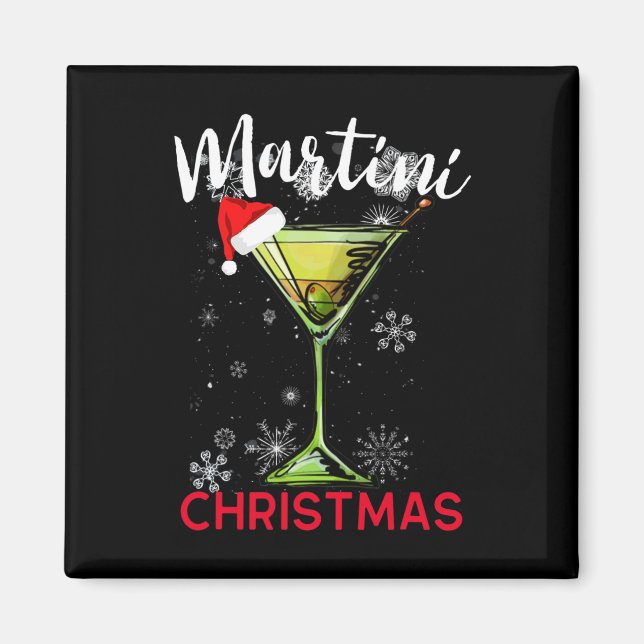 Imán Navidades Martini Tail Happy Hour Fun Drink Regalo (Frente)