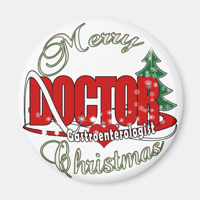 Imán Navidades MÉDICAS gastroenterólogos (Frente)