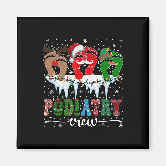 Imán Navidades Médico de Huella Podiatra Podiatría Cre (Frente)