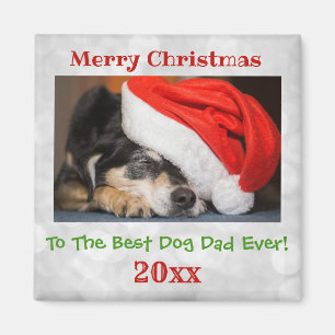 Imán Navidades mejor perro papá Mascota foto