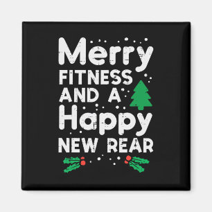Imán Navidades Merry Fitness Feliz Navidad Trasera Work