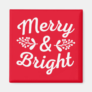 Imán Navidades Merry y Bright