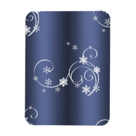 Imán Navidades Metálicos Verde azulados, Swirls Blancos