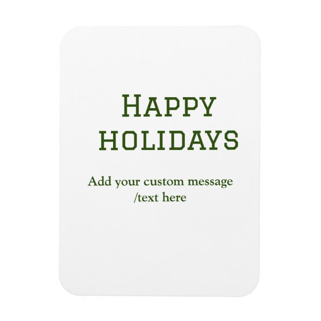 Imán Navidades mínimos de vacaciones felices verdes (Vertical)