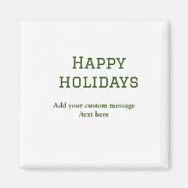 Imán Navidades mínimos de vacaciones felices verdes