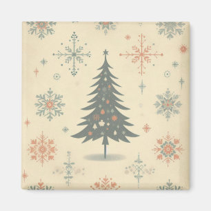 Imán Navidades modernos vintage/retro/invierno