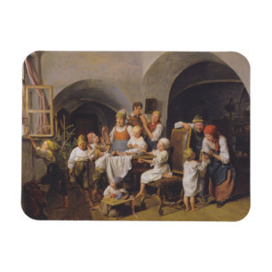 Imán Navidades Morning (por Ferdinand Georg Waldmüller)