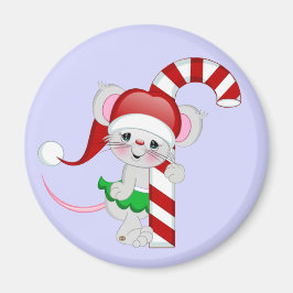 Imán Navidades Mouse Candy Cane
