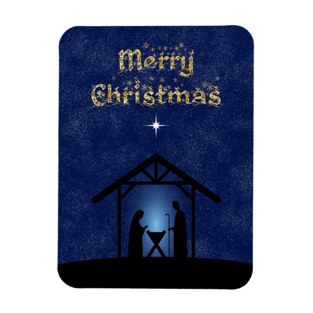 Imán Navidades Natividad Escena religiosa (Vertical)