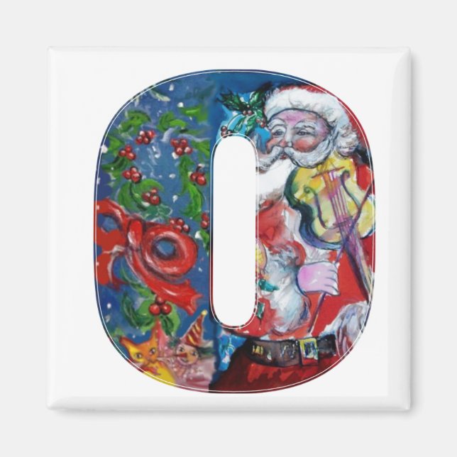IMÁN NAVIDADES O CARTA / SANTA CON MONOGRAMA VIOLÍN (Frente)