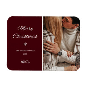 Imán Navidades oscuros y elegantes de Borgoña