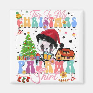 Imán Navidades Pajama Cute Panda Gift X-mas Matching Fa