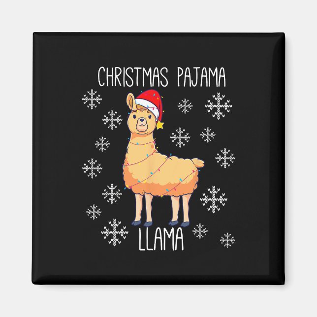 Imán Navidades Pajama Llama (Frente)