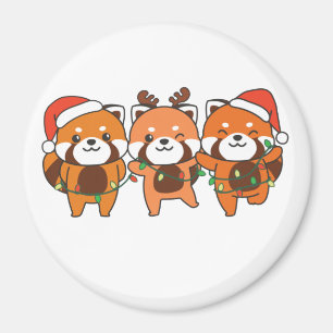 Imán Navidades Panda Rojo Animales Cuelgan El Magnet Pa