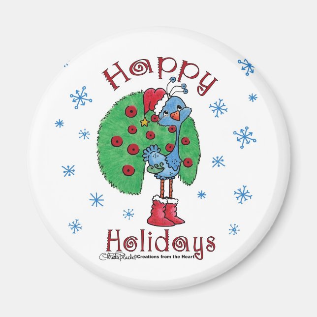 Imán Navidades Peacock (Frente)