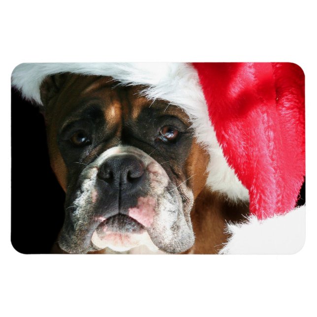 Imán Navidades Perro Boxer (Horizontal)