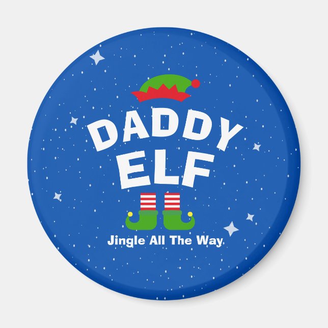 Imán Navidades Personalizado Elf Nombre personalizado y (Frente)