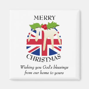 Imán Navidades personalizados Pudding Patriotic UNION J