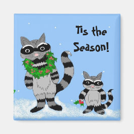 Imán Navidades personalizados Raccoons