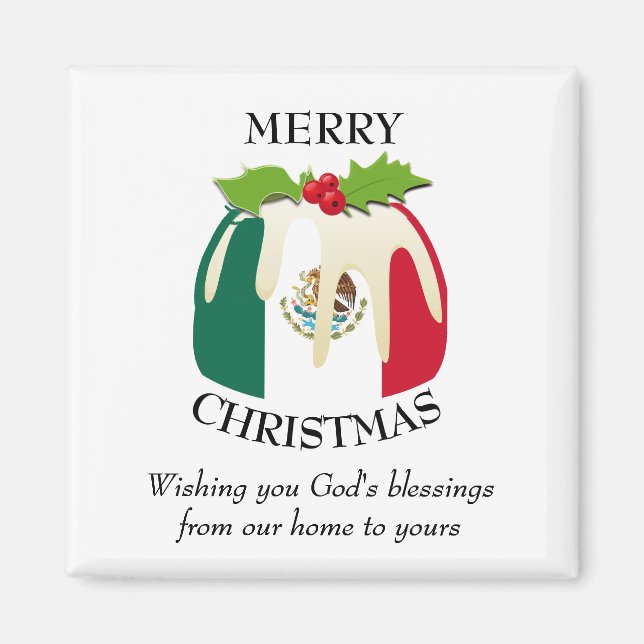 Imán Navidades personalizados sacan la bandera patrióti (Frente)