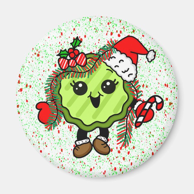 Imán Navidades Pickle | Divertidas paginas de vacacione (Frente)