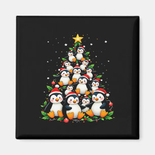 Imán Navidades Pingüino Árbol Cute animal de vacaciones