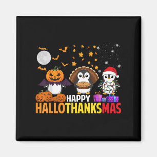 Imán Navidades pingüinos disfraz de Halloween Feliz Hal