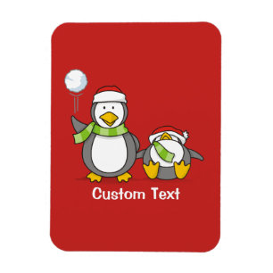 Imán Navidades Pingüinos Snowballing