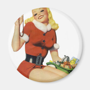 Imán Navidades Pinup