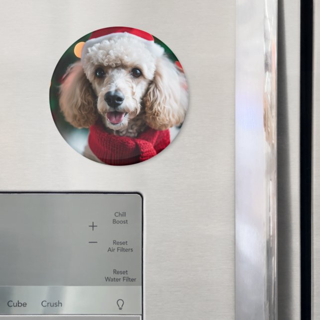 Imán Navidades Plantilla de fotografía de perro Refrige (In situ (nevera))