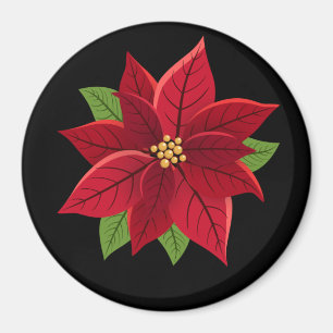 Imán Navidades Poinsettia Gift