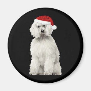Imán Navidades Poodle Christmas Tree Dog Puppy Watercol