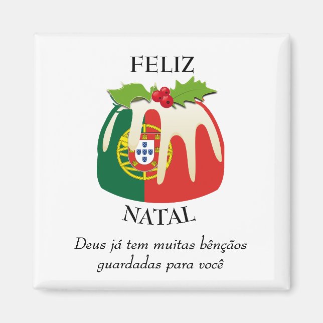 Imán Navidades portugueses de FELIZ NATAL (Frente)