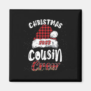 Imán Navidades Primo Tripulación Buffalo Red Plaid Paja