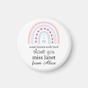 Imán Navidades Profesor Gracias a regalo Hero personali