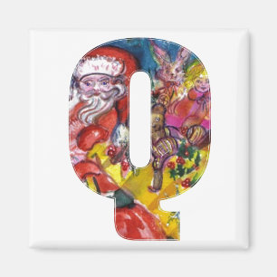 IMÁN NAVIDADES Q CARTA / SANTA CON GIFS MONOGRAM