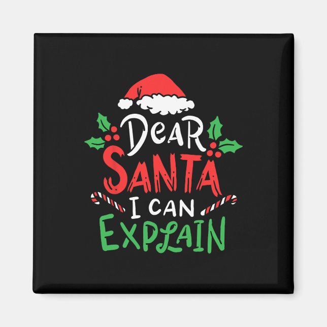 Imán Navidades Querido Santa I, puedo explicar la diver (Frente)