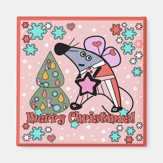 Imán Navidades, rata (Frente)