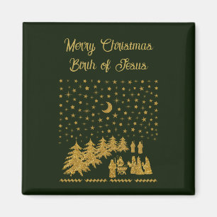 Imán Navidades religiosos, nacimiento de Jesús